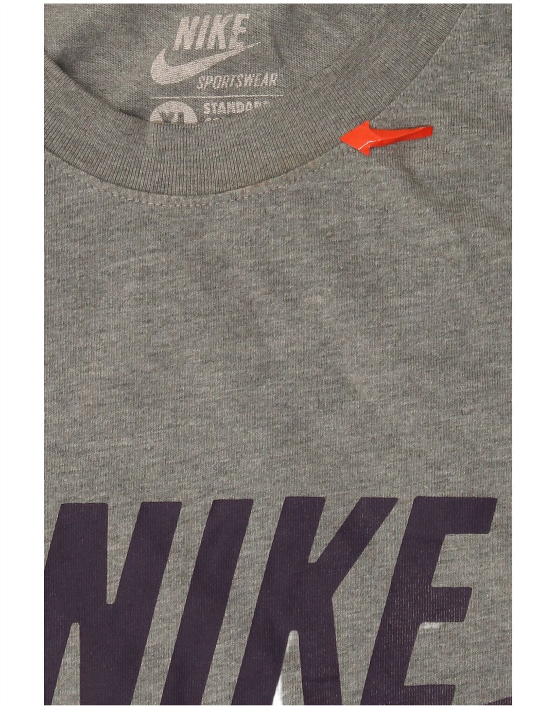 Nike grafisk t-shirt top til mænd XL Grå flækket bomuld
