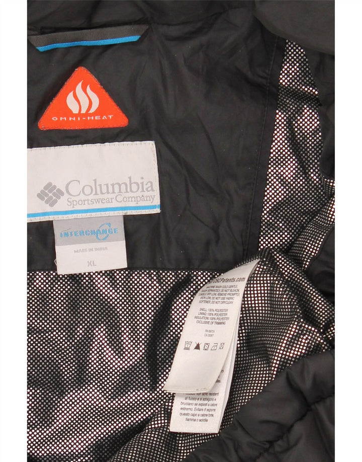 COLUMBIA Herre Interchange Polstret Jakke UK 42 XL Sort Polyester