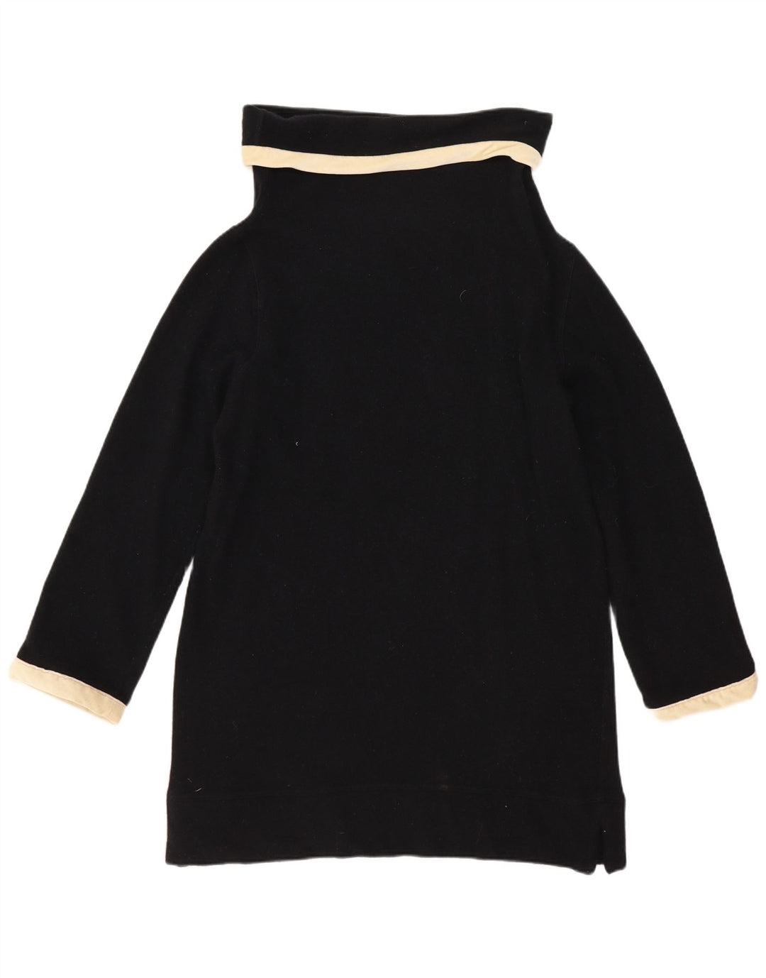 Fay Dame Roll Neck Jumper Sweater UK 14 Large Navy Blue Colourblock