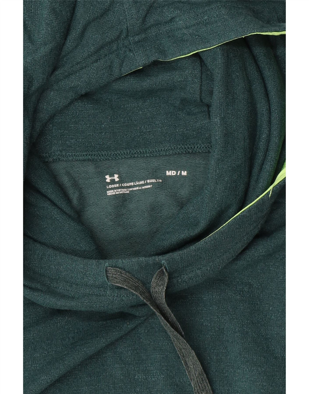 UNDER ARMOUR Dame Crop Hoodie Jumper UK 14 Medium Green