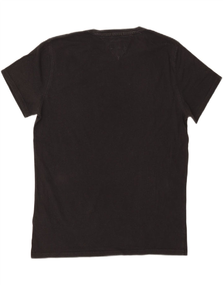 Tommy Hilfiger Herre Regular Fit T-Shirt Top Medium Sort Bomuld