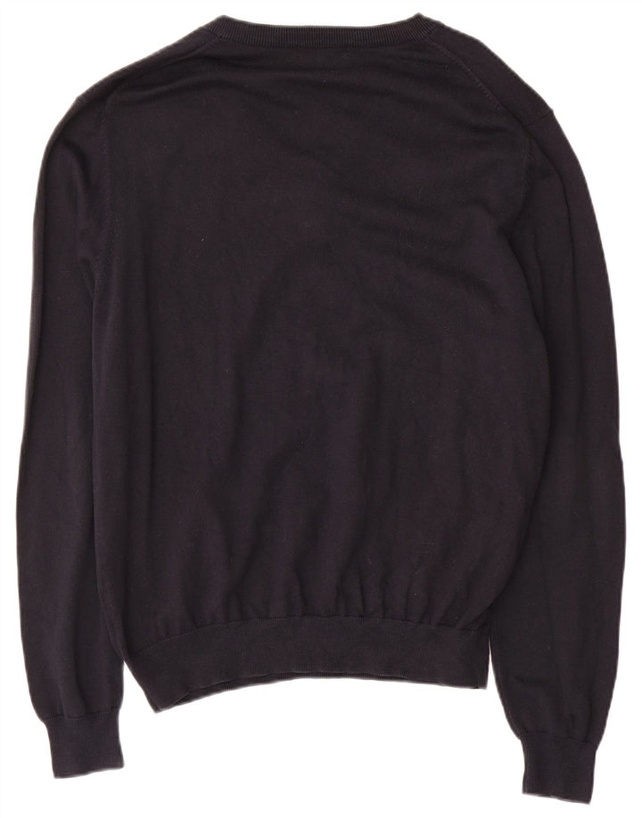 Lyle & Scott Herre V-hals sweater XL marineblå bomuld