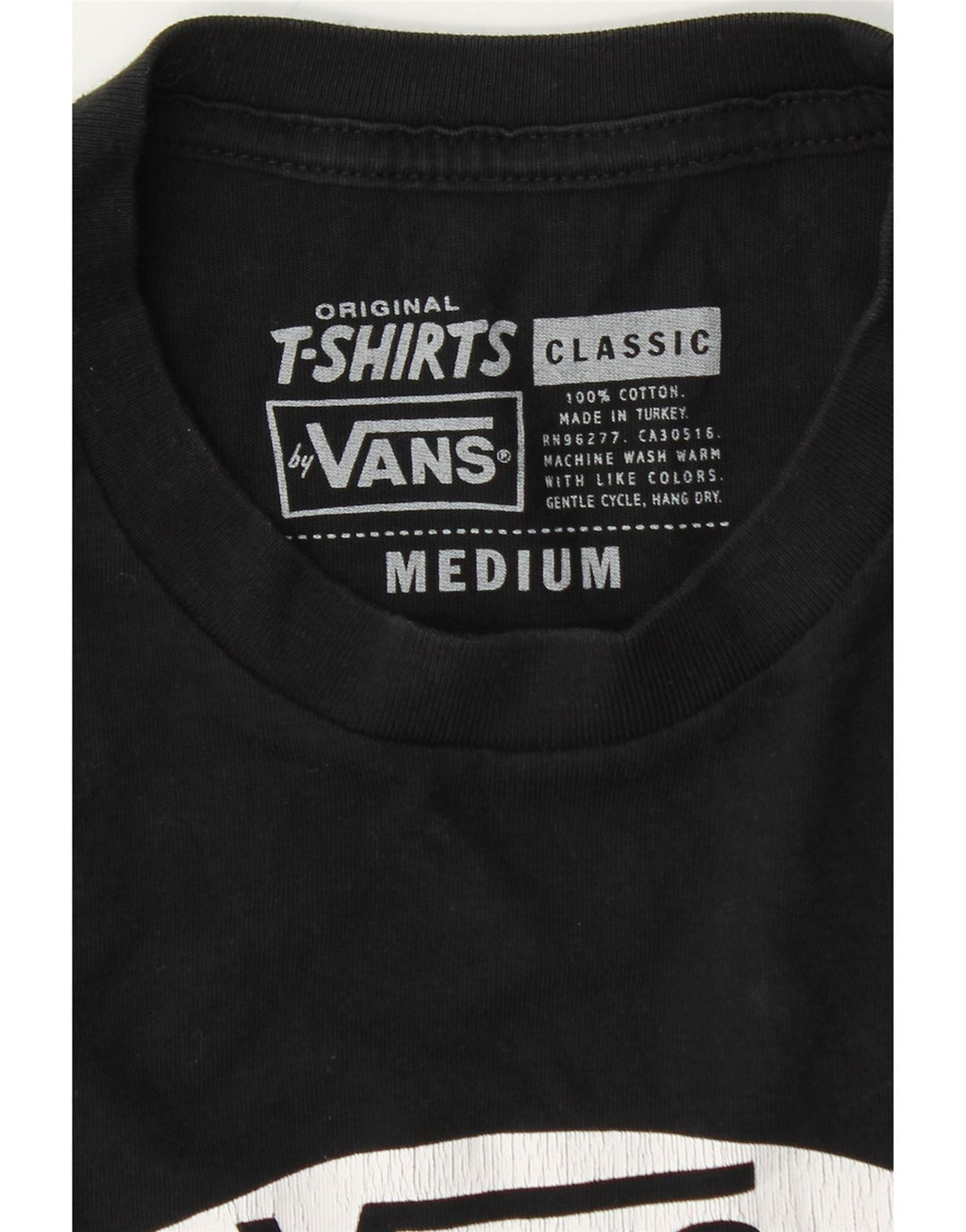 VANS Herre Classic Fit Grafisk Top Langærmet Medium Sort Bomuld