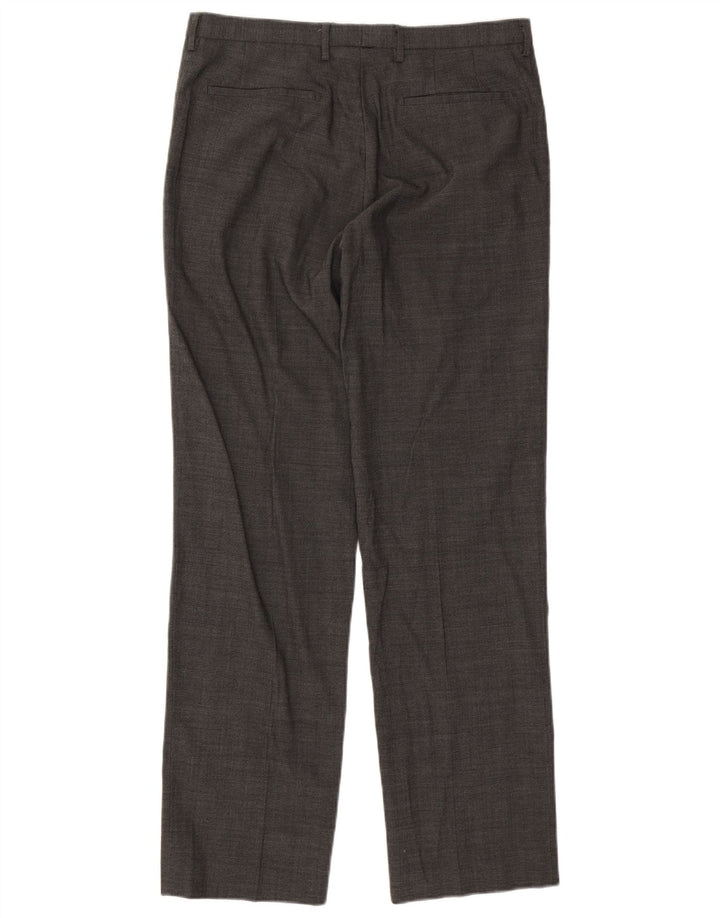 Marks & Spencer Herre Autograph Straight Suit Bukser W34 L33 Grå Uld
