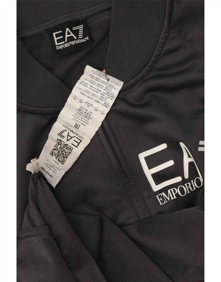 Emporio Armani Herre grafisk træningsdragt Topjakke Stor Grå Polyester