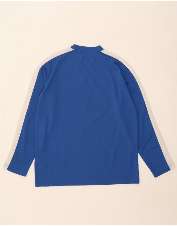 Umbro Herre Top Langærmet Medium Blue Colourblock Polyester