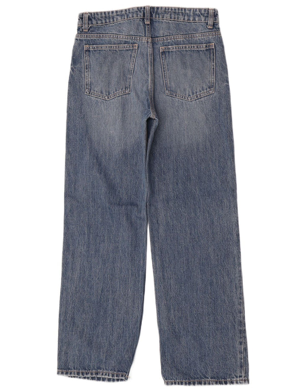 Zara Dame Jeans med brede ben EU 36 XS W26 L30 Blå Bomuld