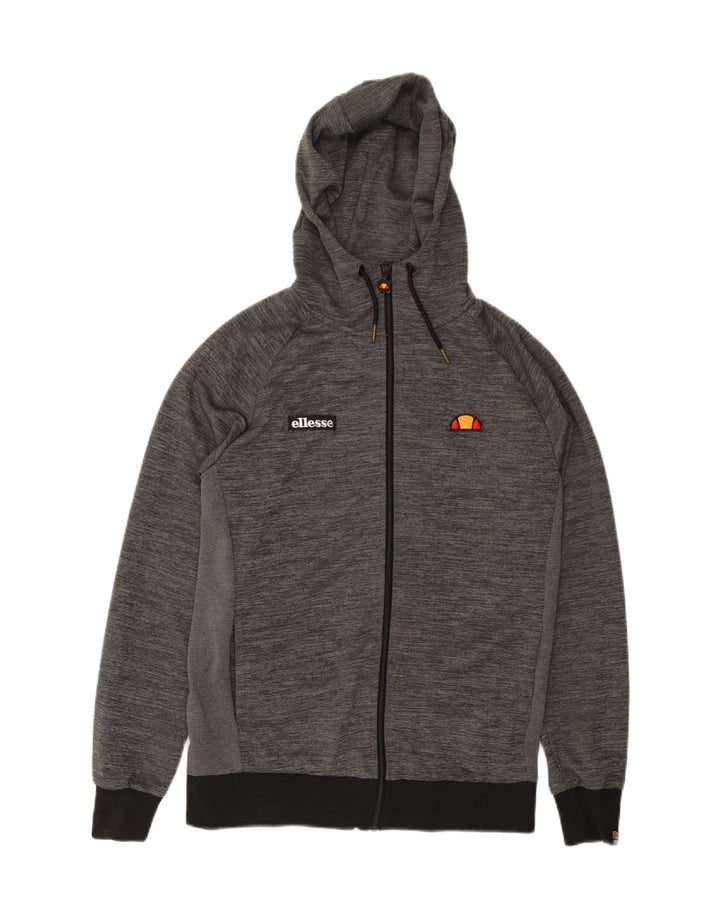 ELLESSE Hættetrøje med lynlås til mænd, lille grå nålestribet polyester