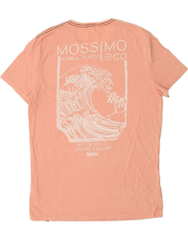 MOSSIMO Mens Graphic T-Shirt Top Medium Orange Cotton Vintage Mossimo and Second-Hand Mossimo from Messina Hembry 