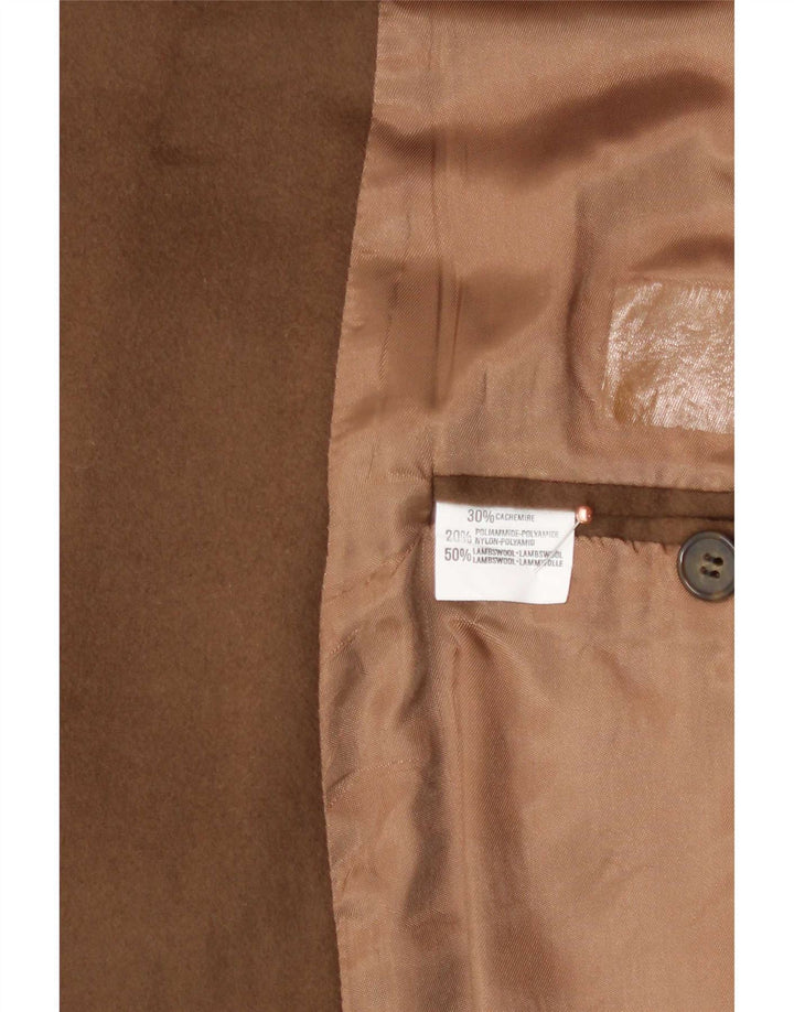 Elleci Herre 2-knaps blazerjakke UK 40 Large Brown lammeuld