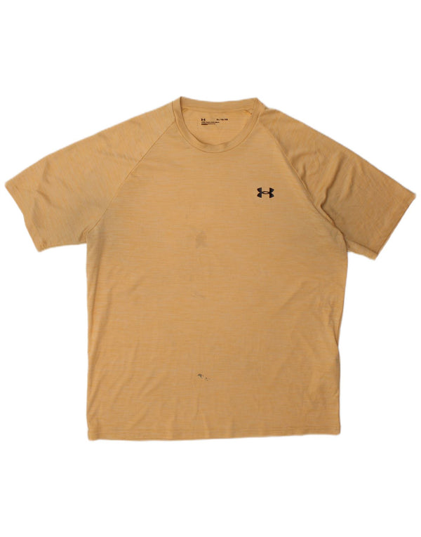 Under Armour Herre T-Shirt Top XL Gul Polyester