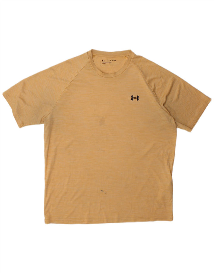 Under Armour Herre T-Shirt Top XL Gul Polyester