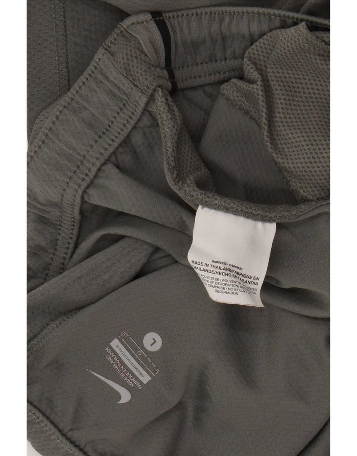 Nike Sportshorts til mænd, store gråstribede polyester