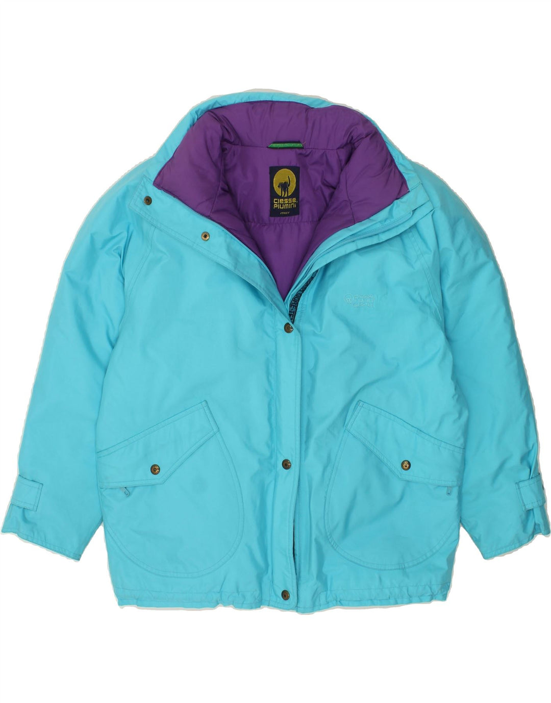 CIESSE PIUMINI Womens Hooded Padded Jacket UK 18 XL Blue Polyester Vintage Ciesse Piumini and Second-Hand Ciesse Piumini from Messina Hembry 