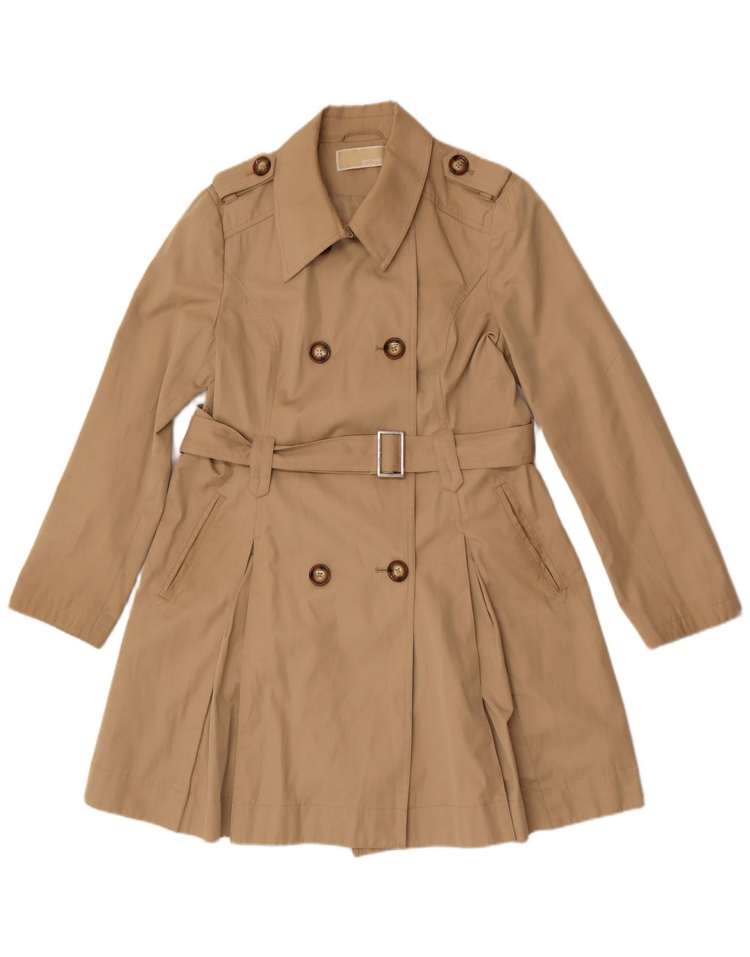 Michael Kors Dame Trench Coat UK 10 Lille Beige Bomuld