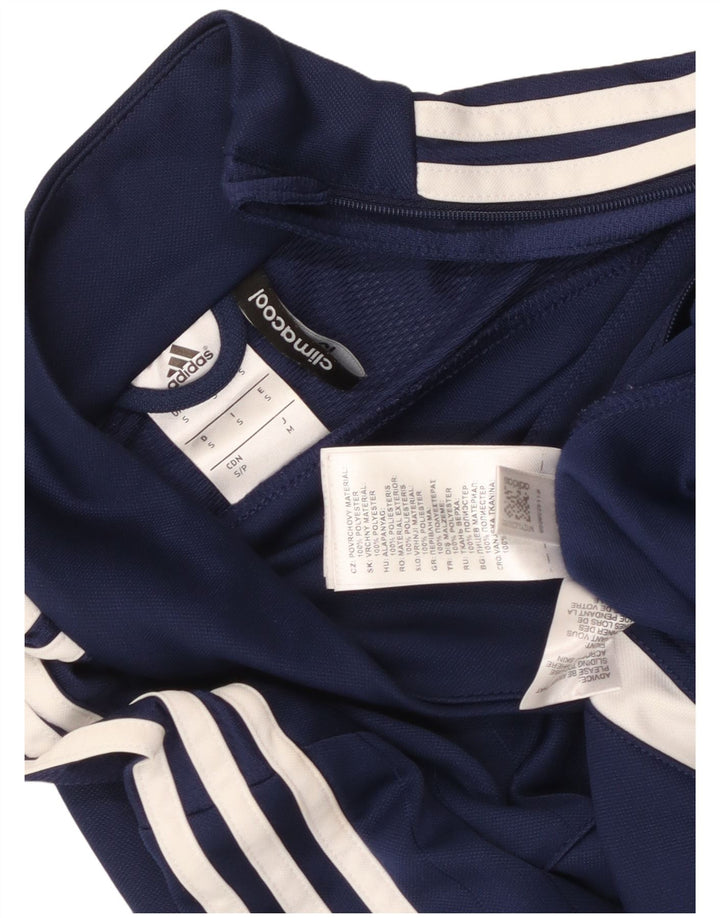 Adidas Herre Climacool Pullover Træningsdragt Top Small Navy Blue Colourblock