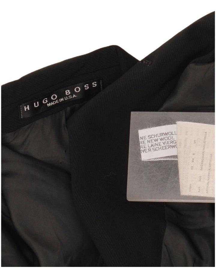 HUGO BOSS Herre 3-knaps blazerjakke UK 40 Large Black New Wool