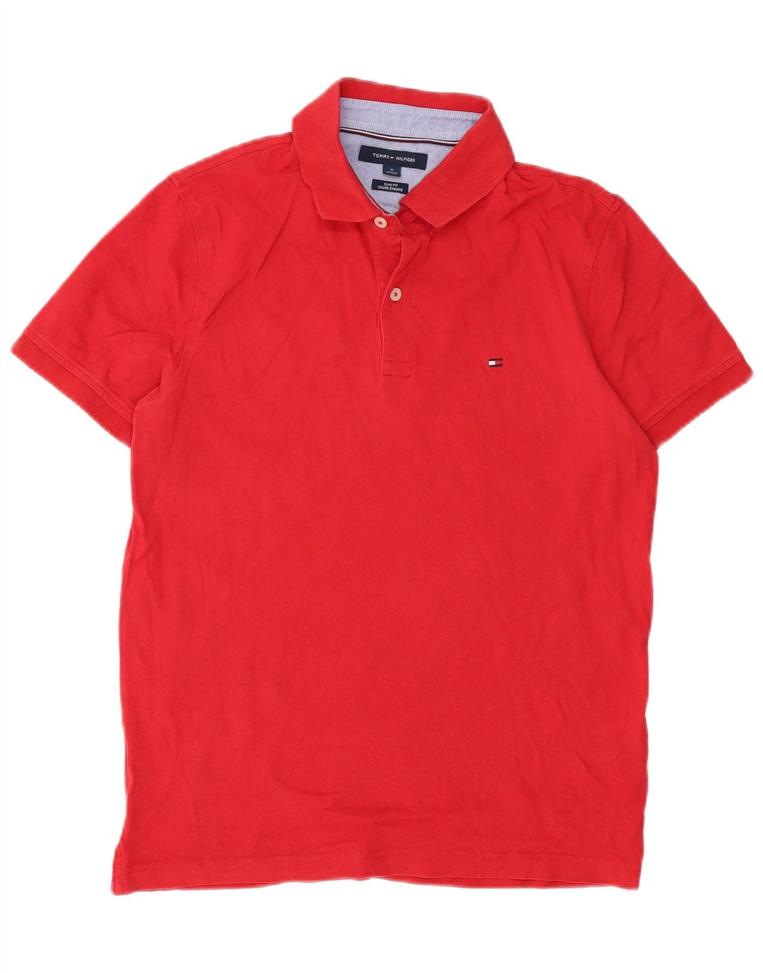 Tommy Hilfiger Herre Slim Fit Polo Shirt Medium Rød Bomuld