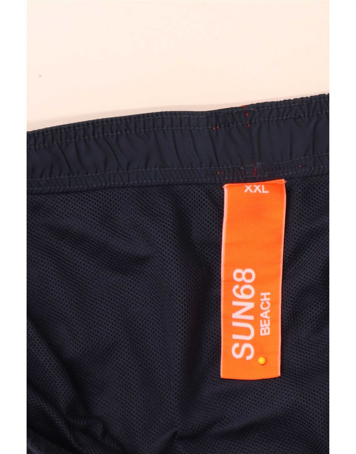 Sun68 Badeshorts til mænd 2XL marineblå polyester