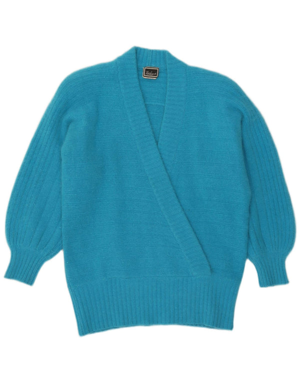 Luisa Spagnoli Womens V-Neck Jumper Sweater UK 16 Large Blue