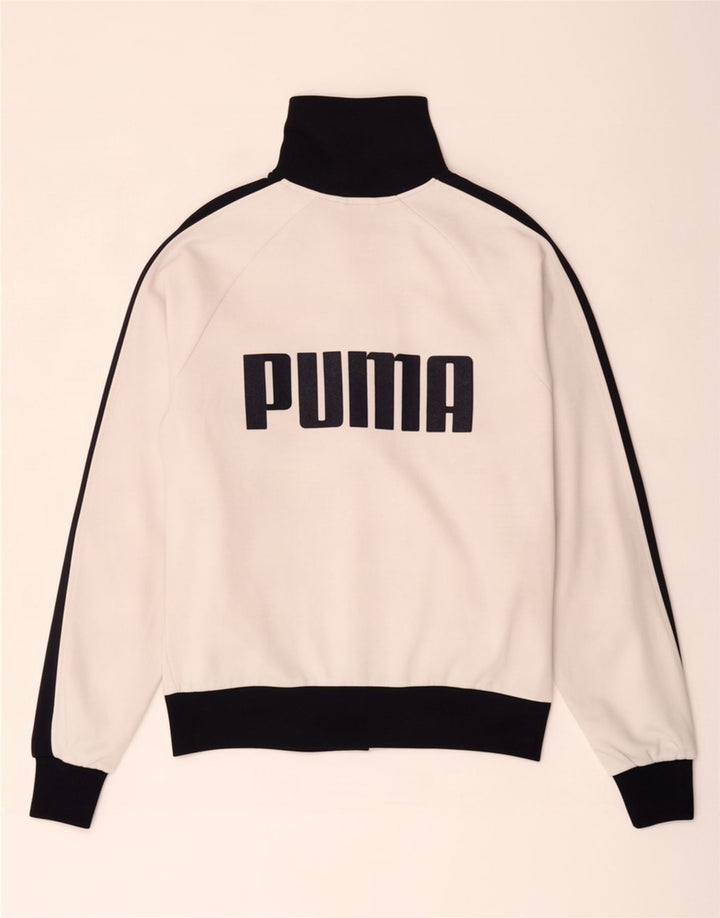 Puma Grafisk træningsdragt til mænd Topjakke Medium Hvid Colourblock Polyester