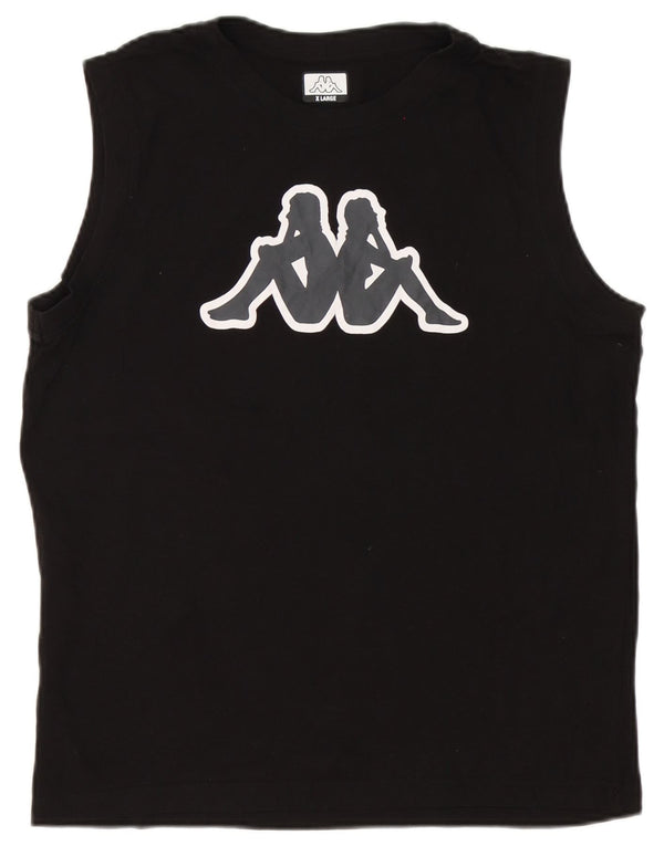 Kappa Herre Grafisk Vest Top XL Sort Bomuld