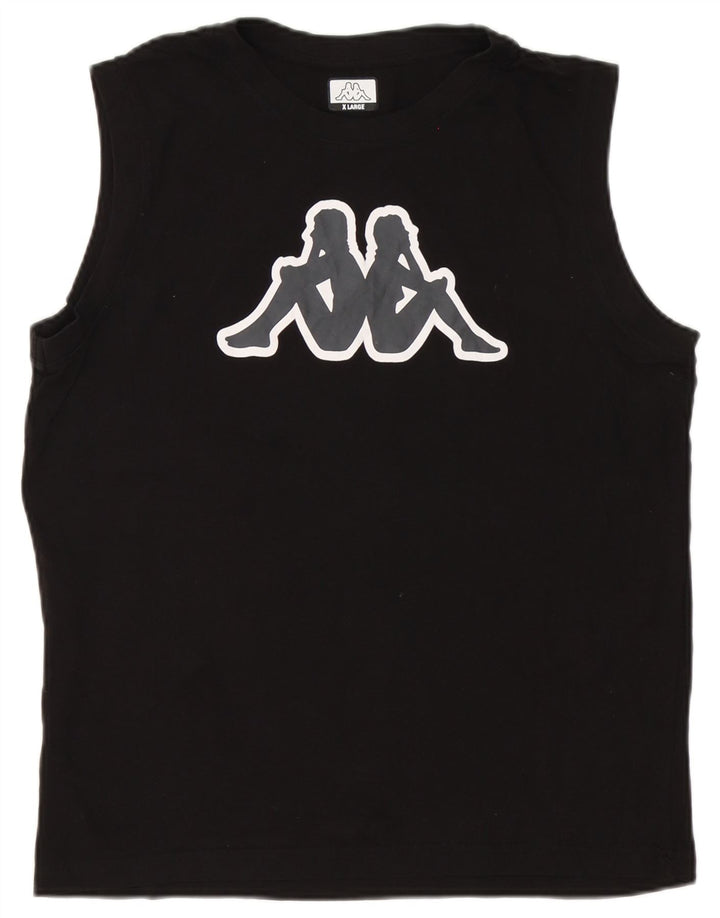 Kappa Herre Grafisk Vest Top XL Sort Bomuld