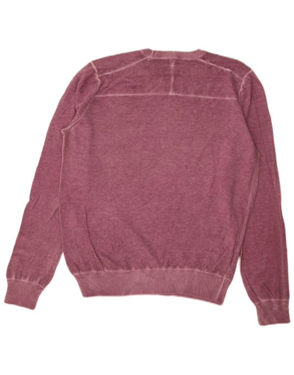 Calvin Klein Jeans Herre Crew Neck Jumper Sweater Medium Pink Bomuld
