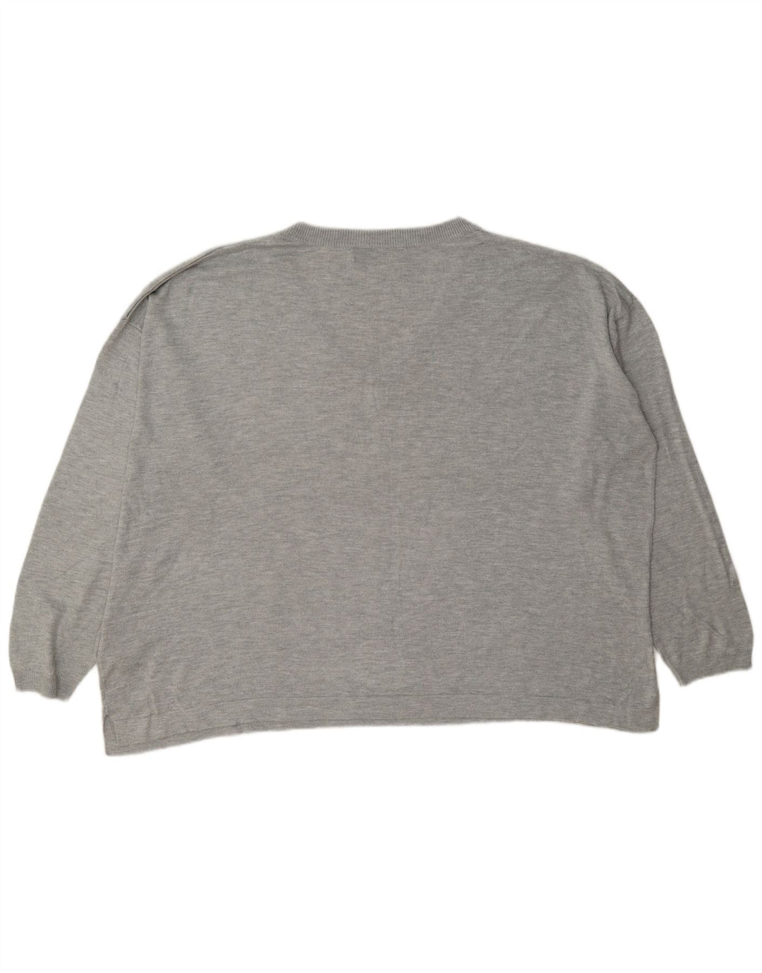 Marks & Spencer Dame Oversized V-hals sweater UK 18 XL Grå