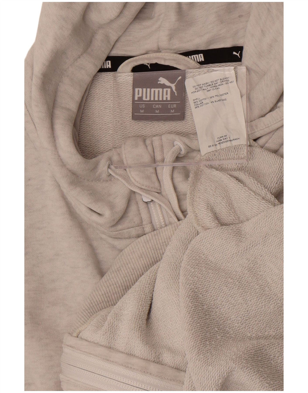 Puma Herre grafisk hættetrøje med lynlås mellemgrå Colourblock Bomuld