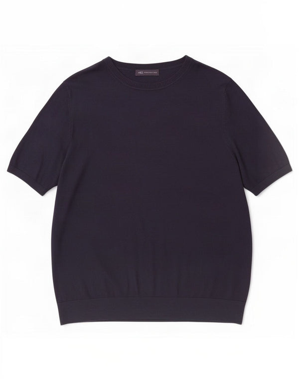 Marks & Spencer T-shirt top til kvinder UK 18 XL marineblå viskose