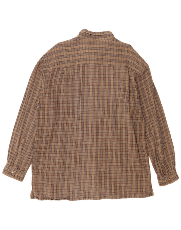 Columbia herre flannelskjorte 2XL brun ternet bomuld