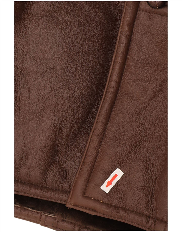 Vintage Herre Shearling Jacket IT 50 Large Brown Shearling
