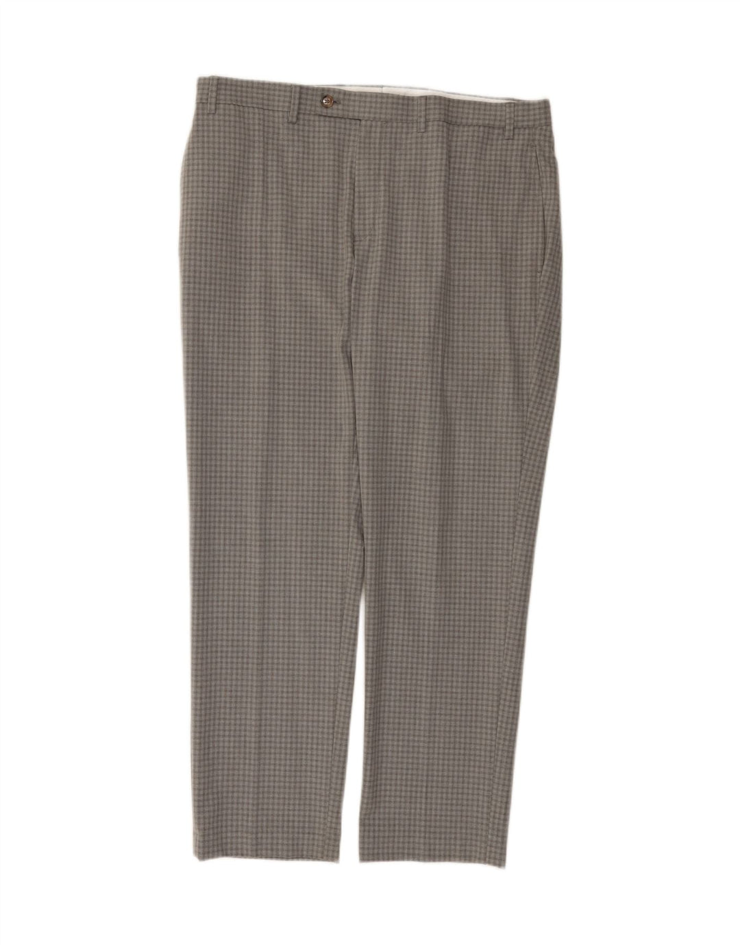 RALPH LAUREN Mens Straight Suit Trousers W38 L30  Grey Check Polyester