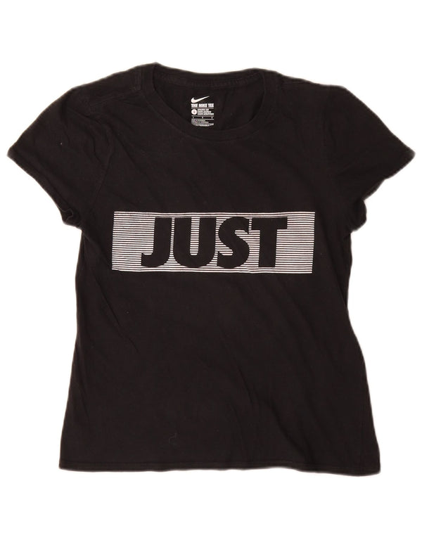 Nike piger grafisk t-shirt top 12-13 år stor sort bomuld