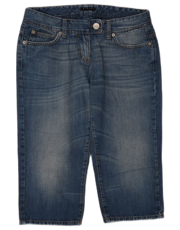 Sisley Womens Bermuda Denim Shorts IT 42 Large W30 Blue Cotton