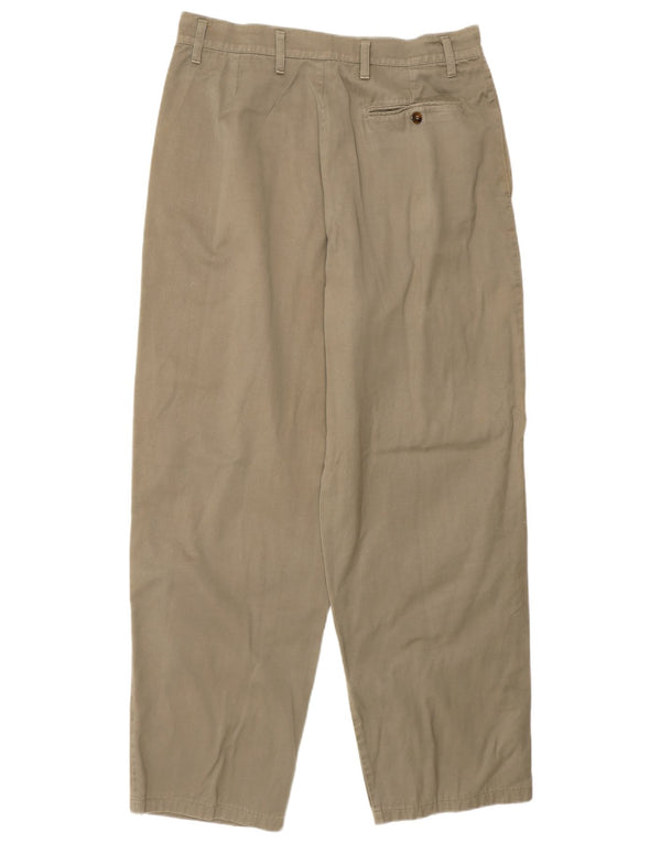 Vintage Mens Pegged Chino Trousers IT 48 Medium W34 L30 Khaki Cotton