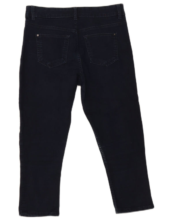 Marks & Spencer Dame Capri Skinny Jeans UK 10 Small W29 L21 Navy Blue