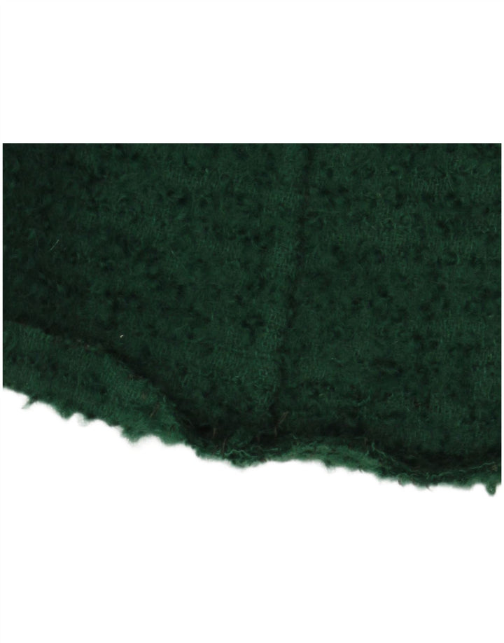 VINTAGE Dobbeltradet frakke til kvinder UK 14 Medium Grøn