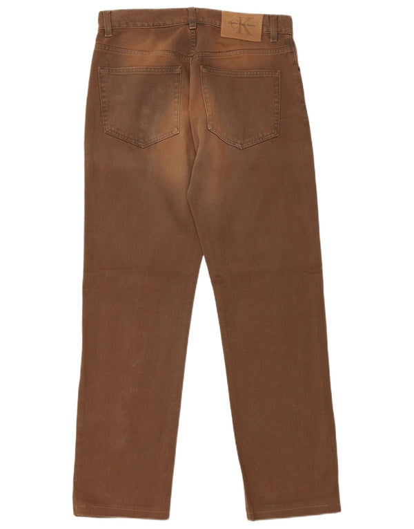 CALVIN KLEIN Straight jeans til mænd W31 L29 Brun bomuld