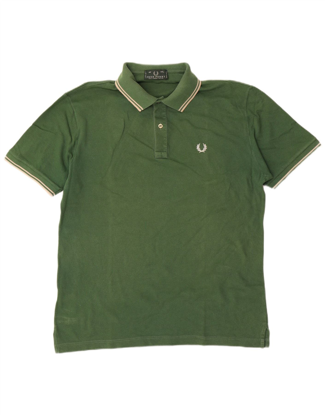 Fred Perry Herre Polo Shirt Large Green Bomuld Classic