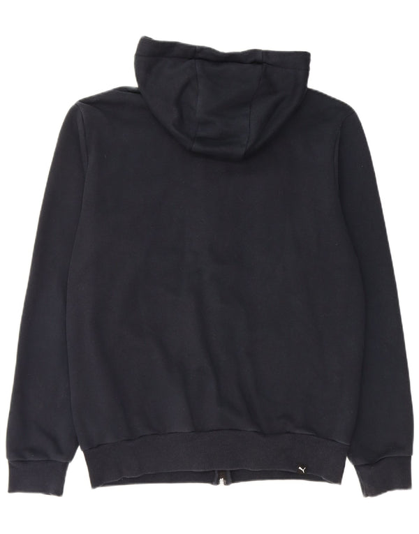 Puma Herre grafisk hættetrøje med lynlås lille marineblå bomuld