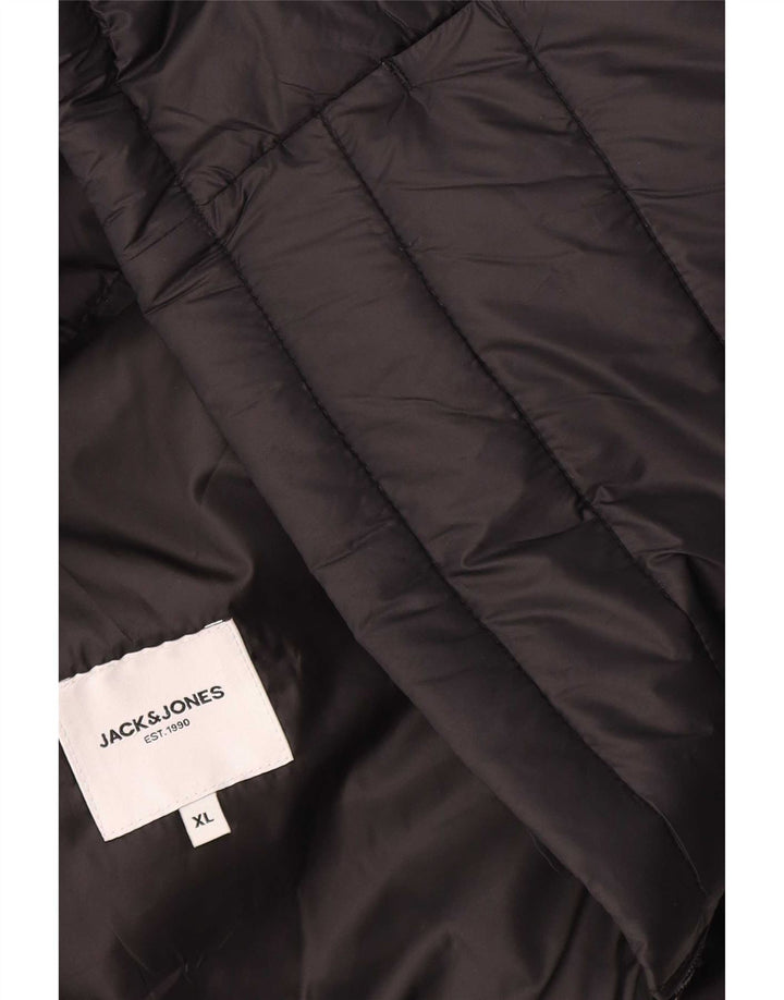 Jack & Jones Herre hættepolstret jakke UK 42 XL Sort