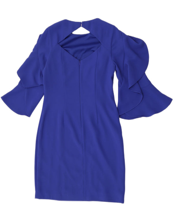 Coast Womens 3/4-ærmet kappekjole UK 12 Medium Blue Polyester
