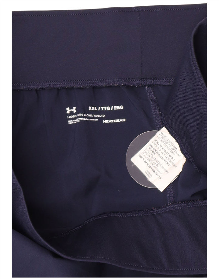 Under Armour Dame Sports Shorts UK 20 2XL Navy Blue Polyester