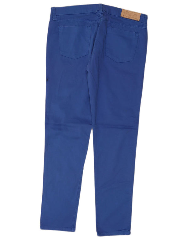 ZARA Dame Slim Fit Casual Bukser EU 38 Small W28 L28 Blå Bomuld