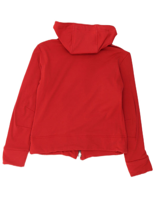 Murphy & Nye Dame Crop Hættetrøje Sweater med lynlås UK 14 Medium Rød