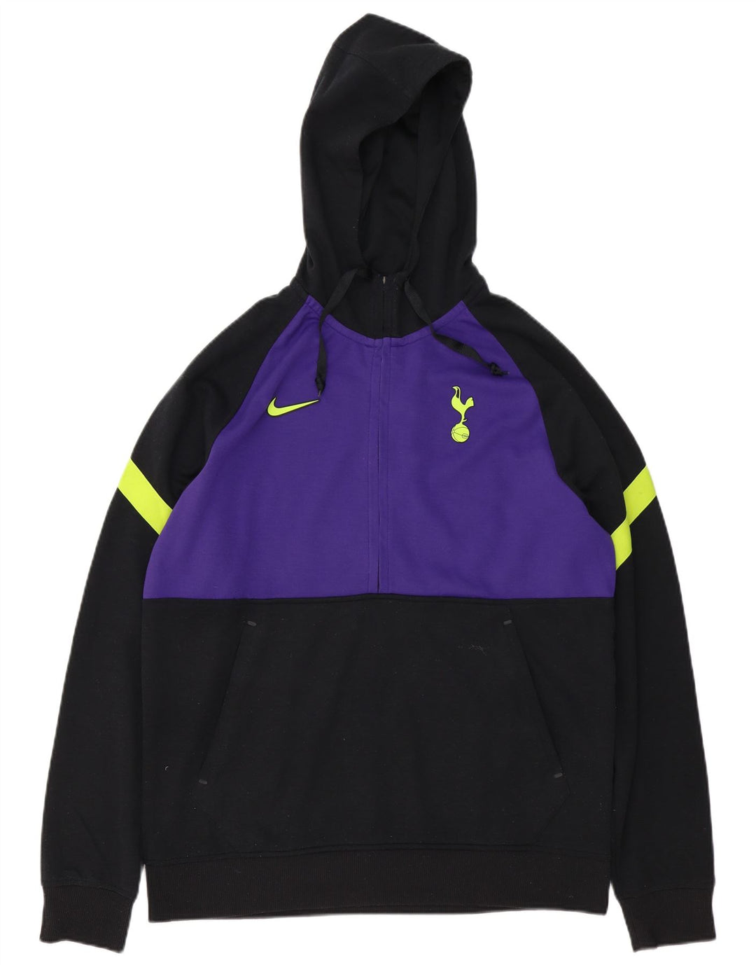 Nike hættetrøje med lynlås til mænd til mænd Large Black Colourblock Polyester