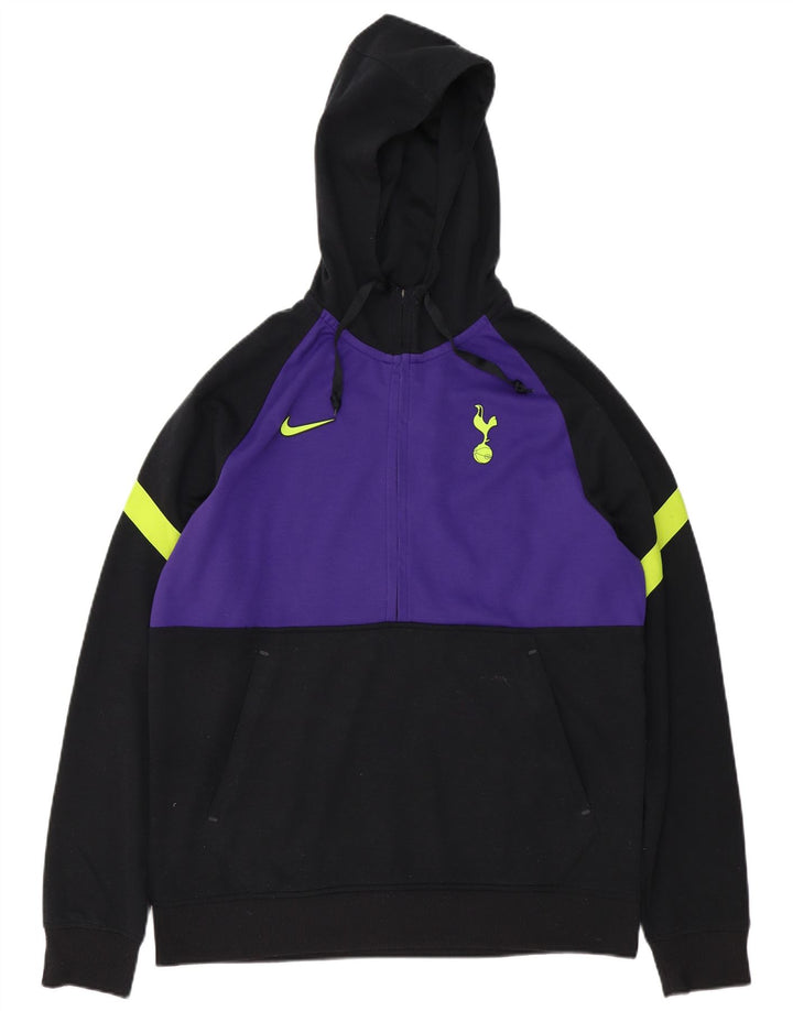 Nike hættetrøje med lynlås til mænd til mænd Large Black Colourblock Polyester
