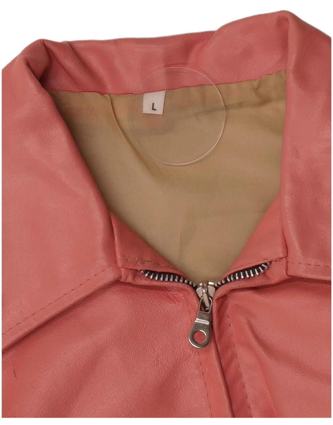 Vintage læderjakke til kvinder UK 14 Large Pink